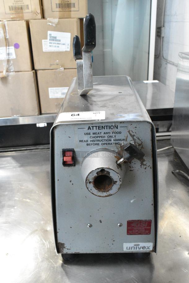 Univex MG8912 Metal Commercial Countertop Meat Grinder Base. 115 Volts, 1 Phase. Tested and Working! - Image 1 of 5