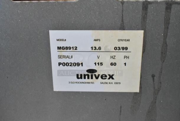 Univex MG8912 Metal Commercial Countertop Meat Grinder Base. 115 Volts, 1 Phase. Tested and Working! - Image 5 of 5
