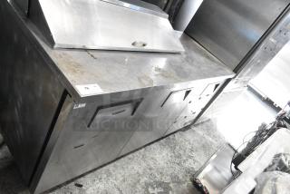 True TSSU-72-12 Stainless Steel Commercial Sandwich Salad Prep Table Bain Marie Mega Top on Commercial Casters. 115 Volts, 1 Phase. Tested and Working!