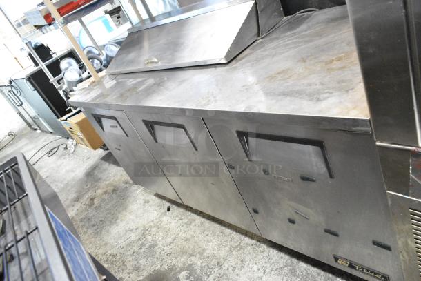 True TSSU-72-12 Stainless Steel Commercial Sandwich Salad Prep Table Bain Marie Mega Top on Commercial Casters. 115 Volts, 1 Phase. Tested and Working! - Image 2 of 10