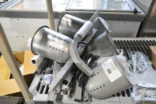 Lot of BRAND NEW SCRATCH AND DENT! Pieces to 2 Warming Lamps; ServIt 423BLS2 and ServIt 423BLS3.