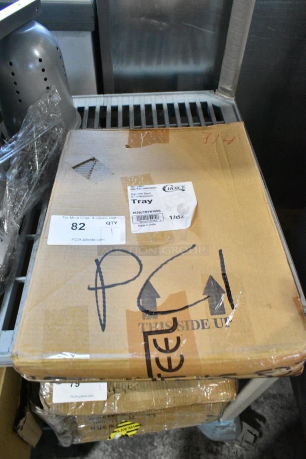 Box of 12 BRAND NEW! Choice 176CTRYRT6SS Metal Food Trays. - Image 2 of 4