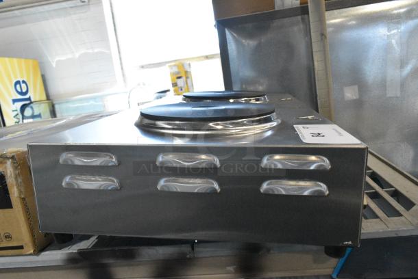 BRAND NEW SCRATCH AND DENT! Avantco 177EB202SBSM Double Burner Solid Top Stainless Steel Portable Electric Side-by-Side Hot Plate. 240 Volts, 1 Phase. - Image 2 of 6