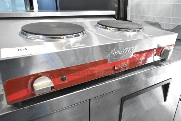 BRAND NEW SCRATCH AND DENT! Avantco 177EB202SBSM Double Burner Solid Top Stainless Steel Portable Electric Side-by-Side Hot Plate. 240 Volts, 1 Phase. - Image 4 of 6