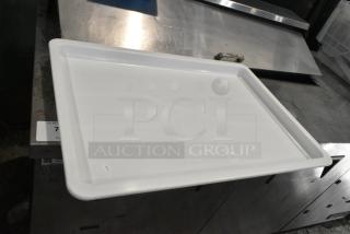 2 BRAND NEW SCRATCH AND DENT! Bakers Mark BM176DB1826LID White Poly Dough Bin Lids. 2 Times Your Bid!