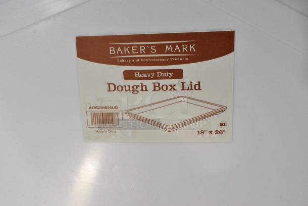 2 BRAND NEW SCRATCH AND DENT! Bakers Mark BM176DB1826LID White Poly Dough Bin Lids. 2 Times Your Bid! - Image 4 of 5