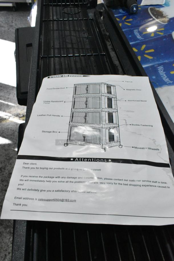 BRAND NEW SCRATCH AND DENT! Stackable Storage Box Cabinet. - Image 4 of 8