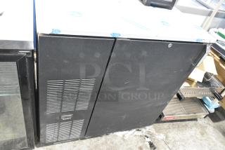 BRAND NEW SCRATCH AND DENT! 2024 Glastender C1FB36 Metal Commercial 2 Door Back Bar Cooler on Commercial Casters. 115 Volts, 1 Phase. Tested and Working!