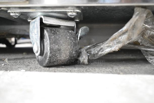 BRAND NEW SCRATCH AND DENT! 2024 Glastender C1FB36 Metal Commercial 2 Door Back Bar Cooler on Commercial Casters. 115 Volts, 1 Phase. Tested and Working! - Image 3 of 4