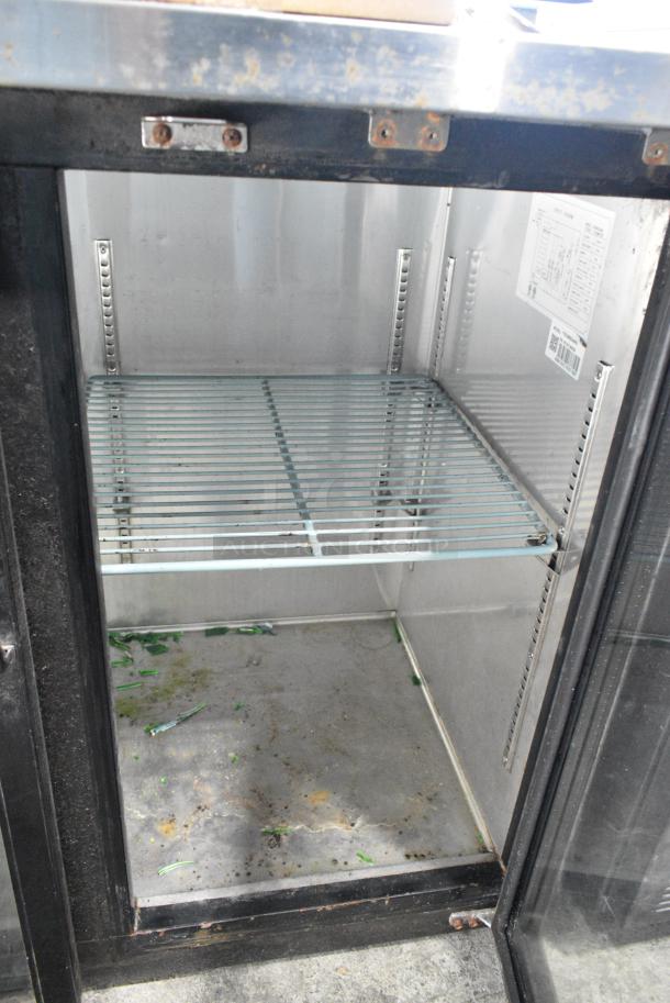 Avantco 178UBB2448G Metal Commercial 2 Door Back Bar Cooler Merchandiser on Commercial Casters. 115 Volts, 1 Phase. Cannot Test Due To Cut Power Cord - Image 3 of 5