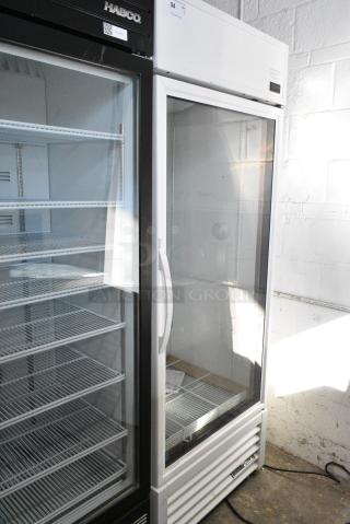 BRAND NEW SCRATCH AND DENT! 2021 True TSCI-600R-G-PH Metal Commercial Single Door Reach In Cooler Merchandiser w/ Poly Coated Racks. 115 Volts 1 Phase. Tested and Working!