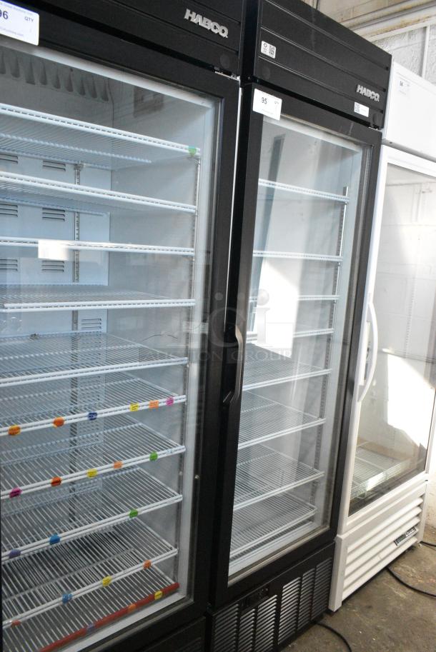 2019 Habco SE18 Metal Commercial Single Door Reach In Cooler Merchandiser w/ Poly Coated Racks. 115 Volts, 1 Phase. Tested and Working! - Image 1 of 4