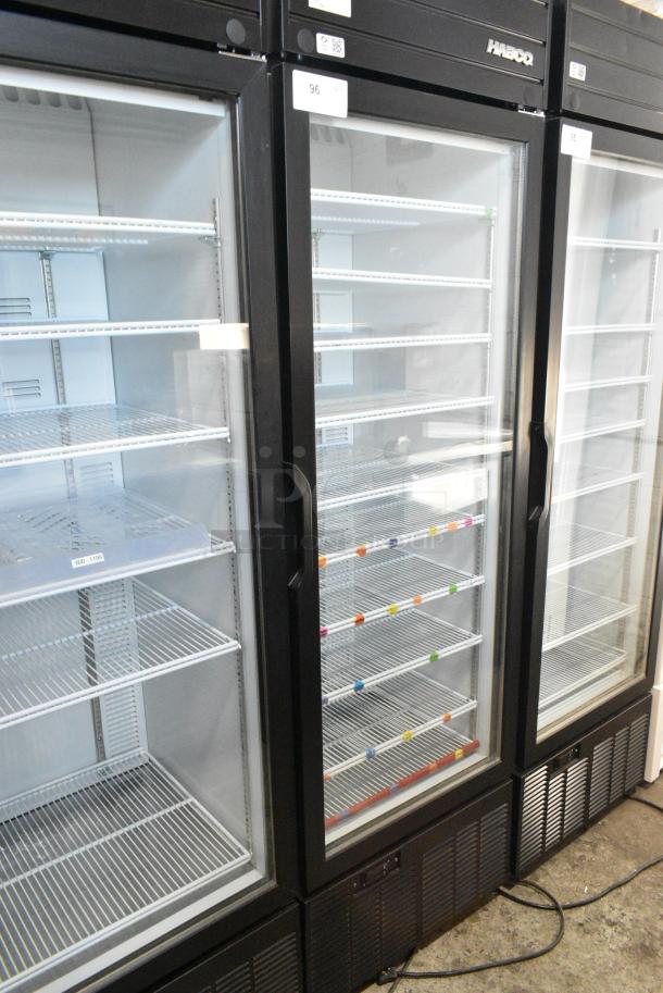 2019 Habco SE18 Metal Commercial Single Door Reach In Cooler Merchandiser w/ Poly Coated Racks. 115 Volts, 1 Phase. Tested and Working! - Image 1 of 4