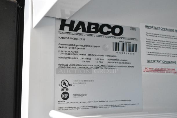 2019 Habco SE18 Metal Commercial Single Door Reach In Cooler Merchandiser w/ Poly Coated Racks. 115 Volts, 1 Phase. Tested and Working! - Image 4 of 4