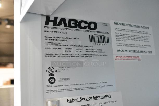 2019 Habco SE18 Metal Commercial Single Door Reach In Cooler Merchandiser w/ Poly Coated Racks. 115 Volts, 1 Phase. Tested and Working! - Image 4 of 4