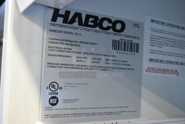 2019 Habco SE18 Metal Commercial Single Door Reach In Cooler Merchandiser w/ Poly Coated Racks. 115 Volts, 1 Phase. Tested and Working! - Image 4 of 4