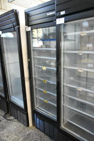 2019 Habco SE18 Metal Commercial Single Door Reach In Cooler Merchandiser w/ Poly Coated Racks. 115 Volts, 1 Phase. Tested and Working!