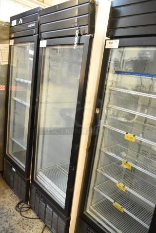 2019 Habco SE18 Metal Commercial Single Door Reach In Cooler Merchandiser w/ Poly Coated Racks. 115 Volts, 1 Phase. Tested and Working!