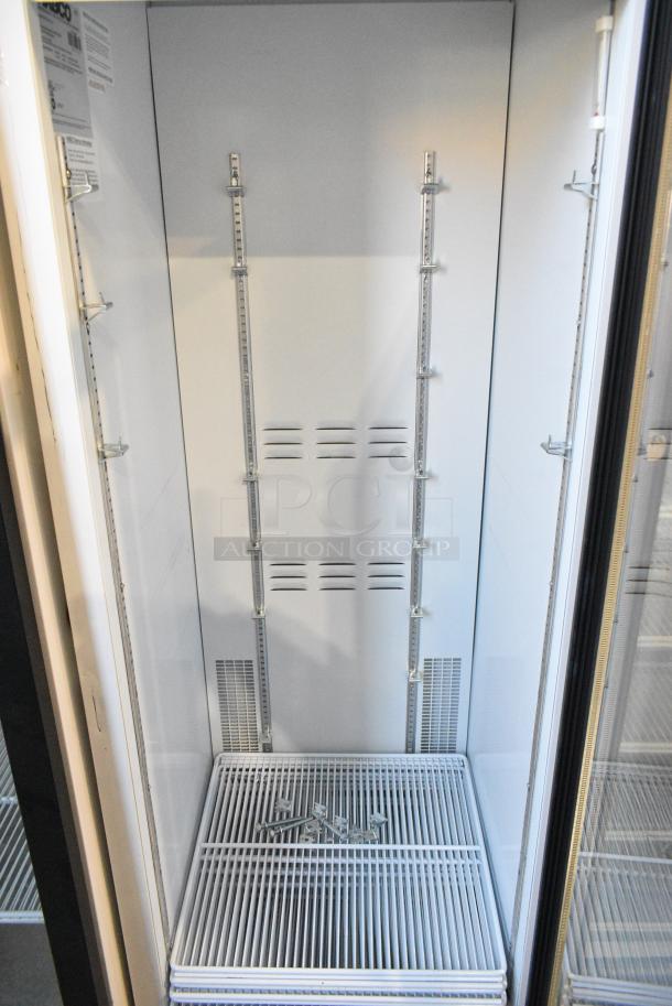2019 Habco SE18 Metal Commercial Single Door Reach In Cooler Merchandiser w/ Poly Coated Racks. 115 Volts, 1 Phase. Tested and Working! - Image 3 of 4