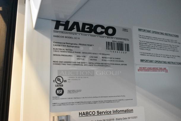2019 Habco SE18 Metal Commercial Single Door Reach In Cooler Merchandiser w/ Poly Coated Racks. 115 Volts, 1 Phase. Tested and Working! - Image 4 of 4