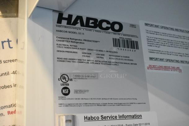 2019 Habco SE18 Metal Commercial Single Door Reach In Cooler Merchandiser w/ Poly Coated Racks. 115 Volts, 1 Phase. Tested and Working! - Image 4 of 4