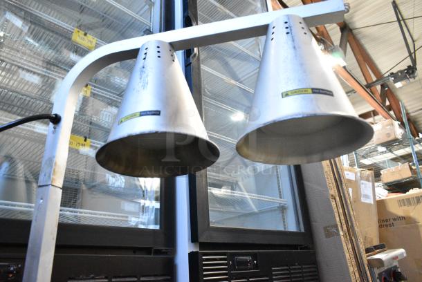Metal Commercial Countertop 2 Head Warming Lamp. 120 Volts, 1 Phase. Tested and Working! - Image 4 of 6