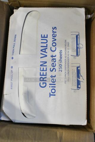 Box of BRAND NEW! Green Value Toilet Seat Covers.
