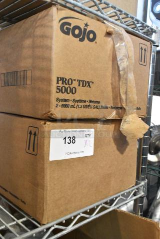 2 BRAND NEW! Box of GoJo Pro TDX 5000 Natural Orange w/ Pumice Hand Cleaner. 2 Times Your Bid!