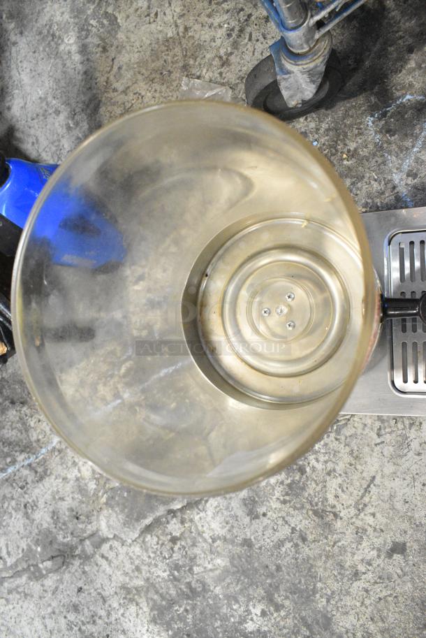 Metal and Poly Countertop Beverage Holder Dispenser on Drip Tray Stand. - Image 3 of 3