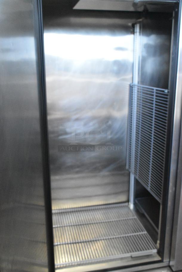 2019 True TS-49-HC Stainless Steel Commercial 2 Door Reach In Cooler w/ Poly Coated Racks on Commercial Casters. 115 Volts, 1 Phase. Tested and Powers On But Does Not Get Cold - Image 4 of 6