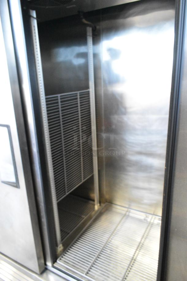 2019 True TS-49-HC Stainless Steel Commercial 2 Door Reach In Cooler w/ Poly Coated Racks on Commercial Casters. 115 Volts, 1 Phase. Tested and Powers On But Does Not Get Cold - Image 5 of 6