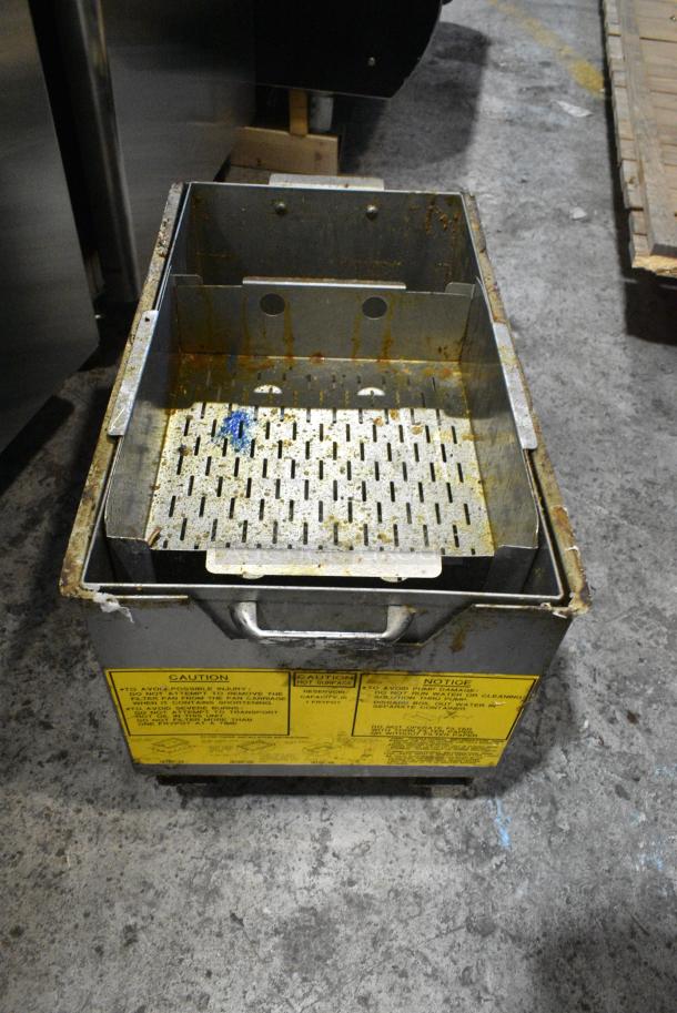 Frymaster FH217SE Stainless Steel Commercial Electric Powered 2 Bay Fryer w/ 2 Dumping Stations on Commercial Casters. 480 Votls, 3 Phase. - Image 7 of 12