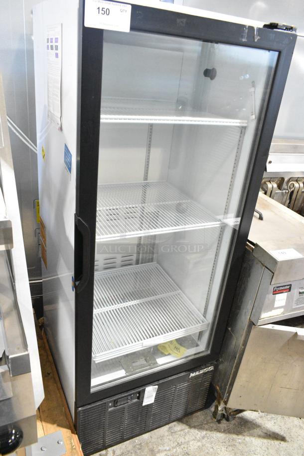 Habco SE12 Metal Commercial Single Door Reach In Cooler Merchandiser w/ Poly Coated Racks. 115 Volts, 1 Phase. Tested and Working! - Image 1 of 4
