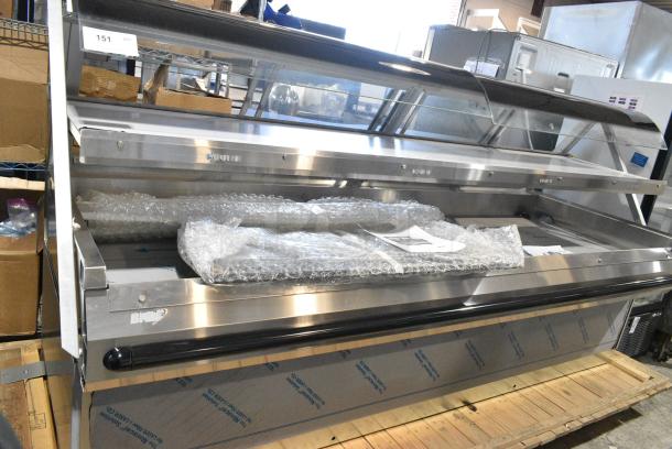 BRAND NEW! 2019 BKI TSWC7 Stainless Steel Commercial Floor Style 2 Tier Warming Display Case Merchandiser. 208 Volts, 3/1 Phase. - Image 1 of 5