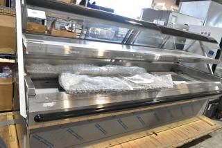 BRAND NEW! 2019 BKI TSWC7 Stainless Steel Commercial Floor Style 2 Tier Warming Display Case Merchandiser. 208 Volts, 3/1 Phase.