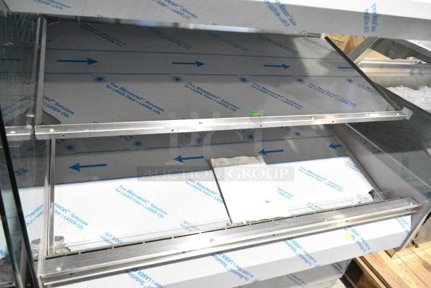 BRAND NEW! 2016 BKI HSS4-2TSQ Stainless Steel Commercial Floor Style 2 Tier Warming Display Case Merchandiser. 230 Volts, 1 Phase. - Image 3 of 4
