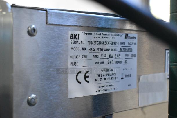 BRAND NEW! 2016 BKI HSS4-2TSQ Stainless Steel Commercial Floor Style 2 Tier Warming Display Case Merchandiser. 230 Volts, 1 Phase. - Image 4 of 4
