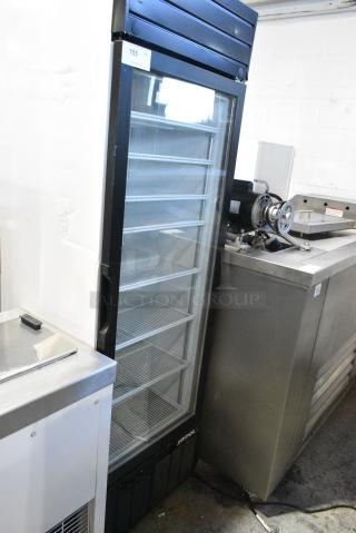 2019 Habco SE18HC Metal Commercial Single Door Reach In Cooler Merchandiser w/ Poly Coated Racks. 115 Volts, 1 Phase. Tested and Working!