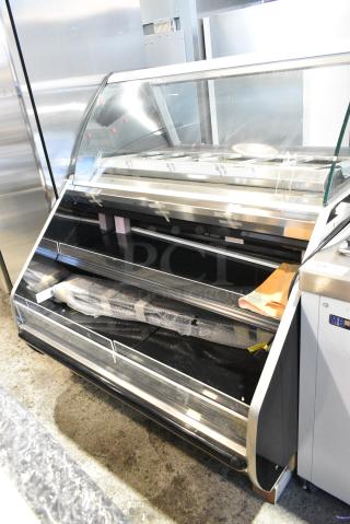 BRAND NEW SCRATCH AND DENT! Hussmann CR3-P-4-SH-RSS-R Metal Commercial Floor Style Grab N Go Cooler w/ Top Display Case Merchandiser. 120/208-240 Volts, 1 Phase.
