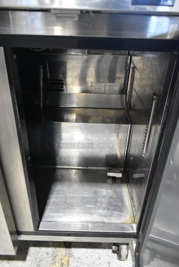 Turbo Air TWR-36SD-N6 Stainless Steel Commercial 2 Door Undercounter Cooler on Commercial Casters. 115 Volts, 1 Phase. Tested and Working! - Image 5 of 6