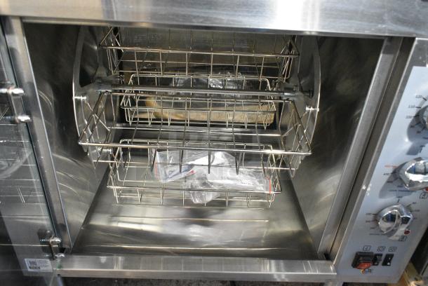 BRAND NEW SCRATCH AND DENT! Cooking Performance Group CROE48D Electric Countertop Rotisserie Oven with 4 Baskets for 8 Chickens. 240 Volts, 1 Phase. - Image 3 of 7