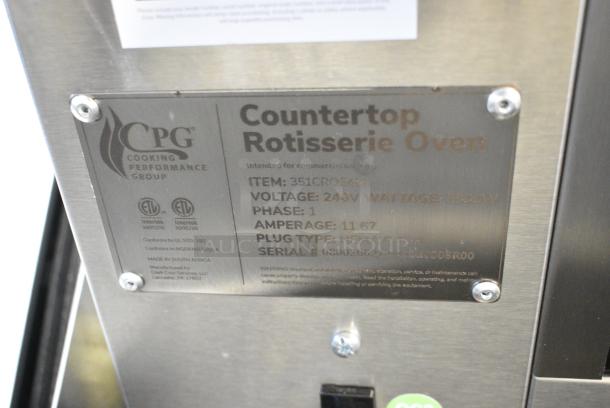 BRAND NEW SCRATCH AND DENT! Cooking Performance Group CROE48D Electric Countertop Rotisserie Oven with 4 Baskets for 8 Chickens. 240 Volts, 1 Phase. - Image 6 of 7