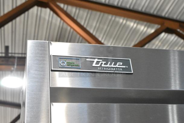 BRAND NEW SCRATCH AND DENT! 2024 True T-23G-HC~FGD01 Stainless Steel Commercial Single Door Reach In Cooler Merchandiser w/ Poly Coated Racks. 115 Volts, 1 Phase. Tested and Working! - Image 2 of 4