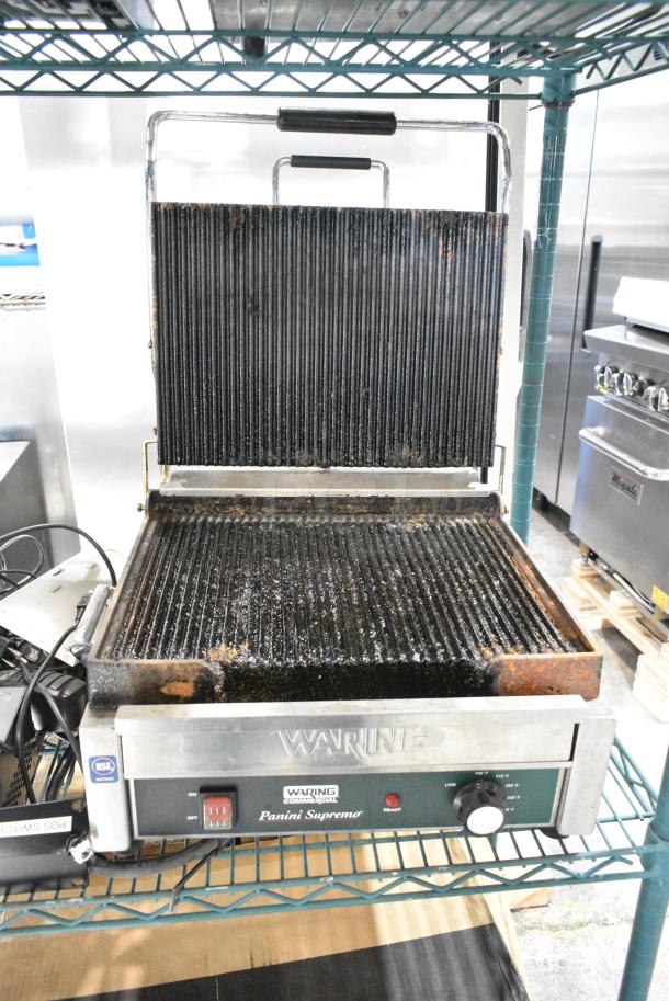 Waring WPG250 Stainless Steel Commercial Countertop Panini Press. 120 Volts, 1 Phase. - Image 4 of 6