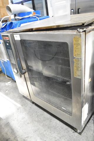 Rational SelfCooking Center 5 Senses Stainless Steel Commercial Electric Powered Combi Convection Oven on Commercial Casters. 208/240 Volts, 3 Phase.