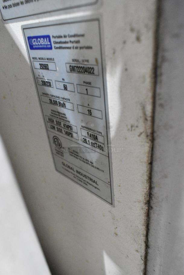 Global Industrial 292663 Metal Portable Air Conditioner on Commercial Casters. 208/230 Volts, 1 Phase. - Image 7 of 7