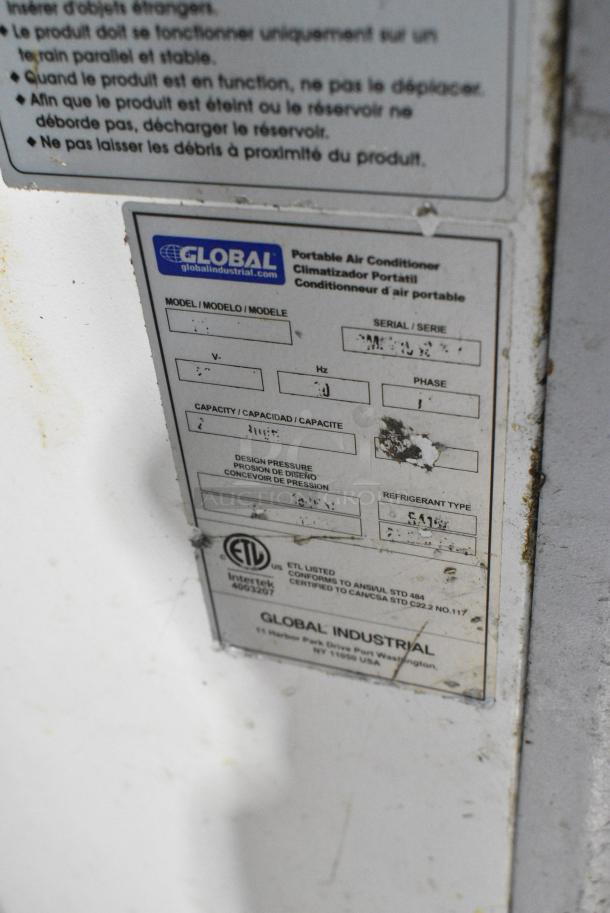 Global Industrial Metal Portable Air Conditioner on Commercial Casters. 208/230 Volts, 1 Phase. - Image 5 of 5