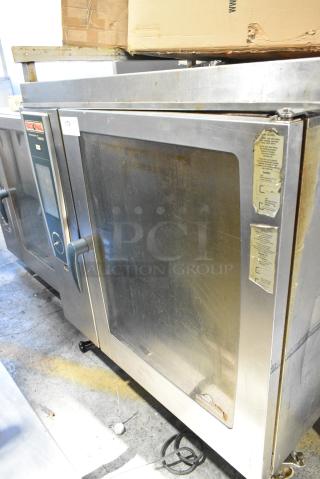 Rational SelfCooking Center 5 Senses Stainless Steel Commercial Electric Powered Combi Convection Oven on Commercial Casters. 208/240 Volts, 3 Phase.