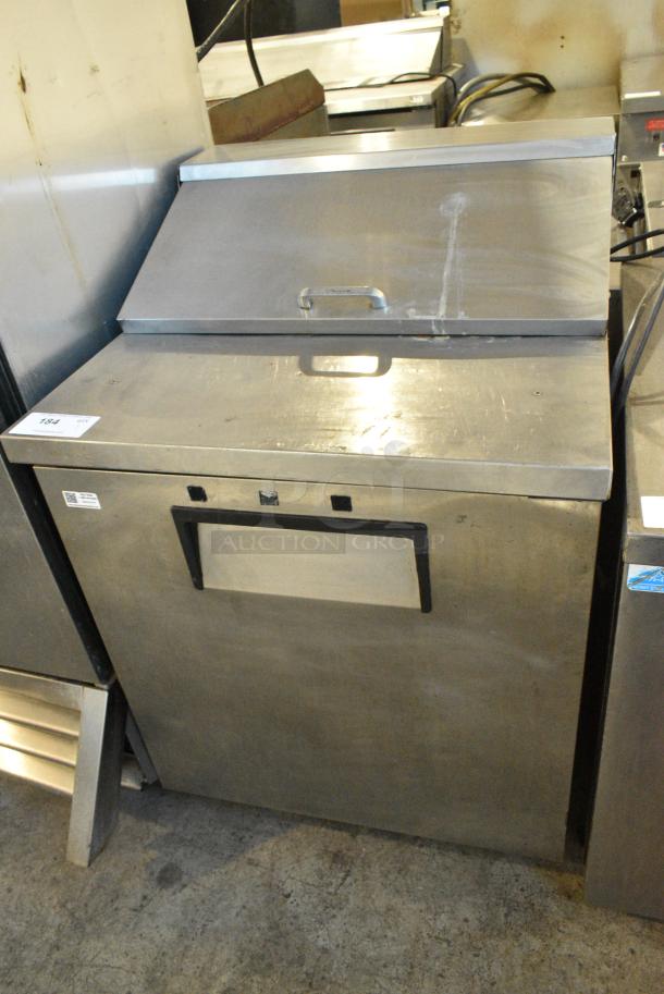 2017 True TSSU-27-08-HC Stainless Steel Commercial Sandwich Salad Prep Table Bain Marie Mega Top on Commercial Casters. 115 Volts, 1 Phase. Tested and Working! - Image 1 of 6