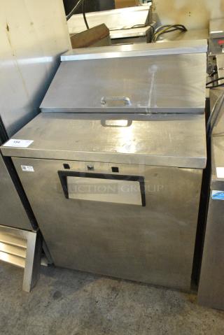 2017 True TSSU-27-08-HC Stainless Steel Commercial Sandwich Salad Prep Table Bain Marie Mega Top on Commercial Casters. 115 Volts, 1 Phase. Tested and Working!
